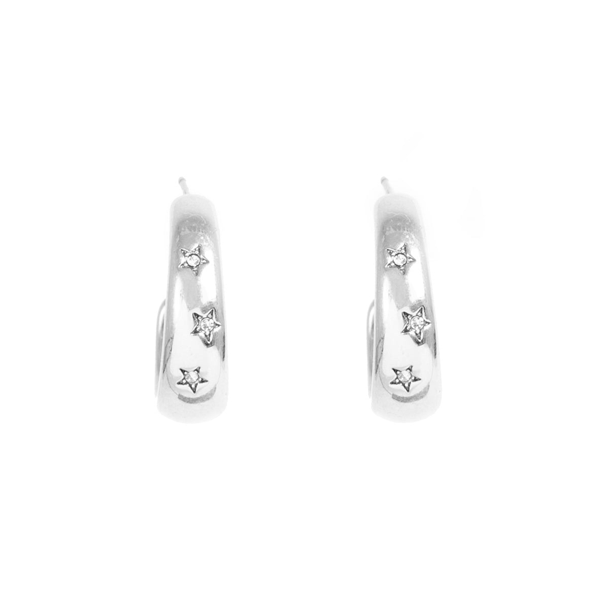 A & C OSLO - Medium Astro Silver Earrings