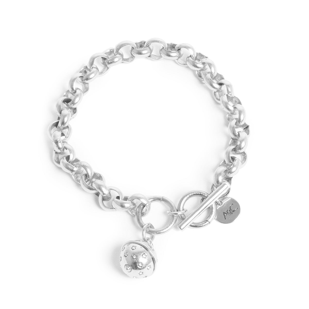 A & C OSLO - Astro Bracelet w/Charm Silver