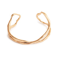 A & C OSLO - Raw Cuff Bracelet w/Twist Gold