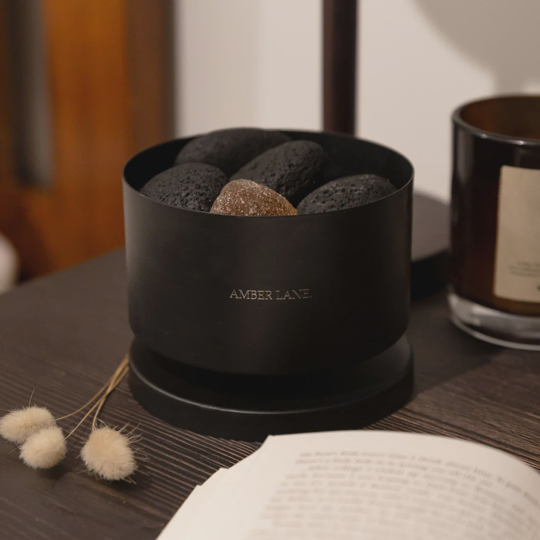 AMBER LANE - Lava Rock Diffuser - Smoked Honey
