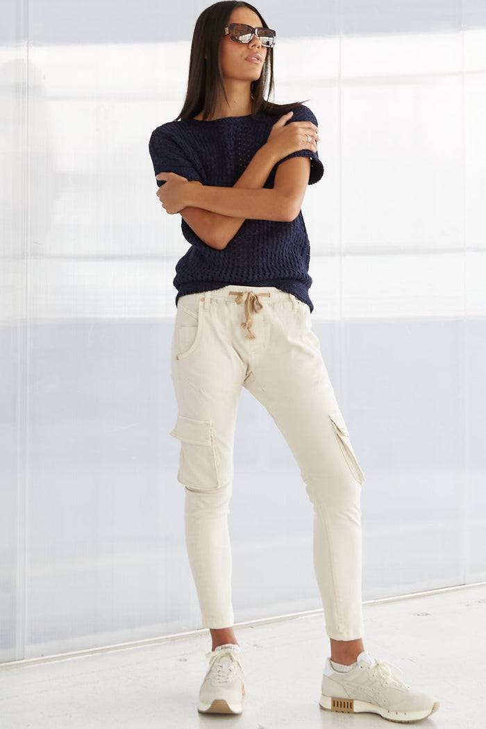 DRICOPER - Active Cargo Jeans - Cream