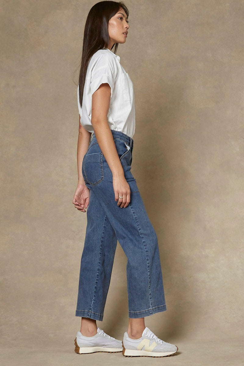 DRICOPER - Cody Kick Flare Rodeo Blue Trousers