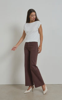 DRICOPER - Indy High Rise Wide Leg Jenas - French Roast