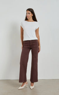 DRICOPER - Indy High Rise Wide Leg Jenas - French Roast