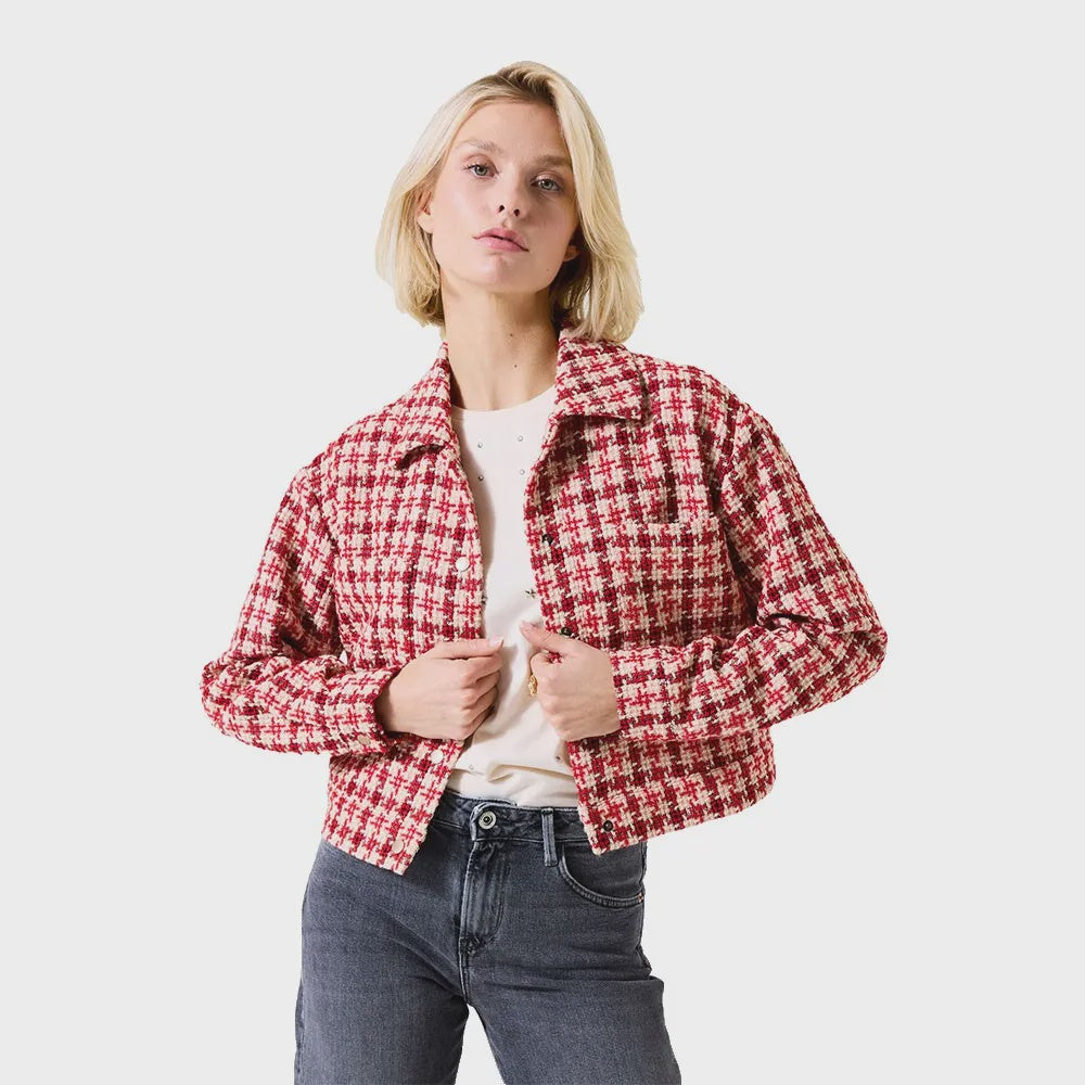 GARCIA - Checked Jacket - True Red