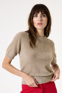 GARCIA - Fluffy Jumper - Taupe