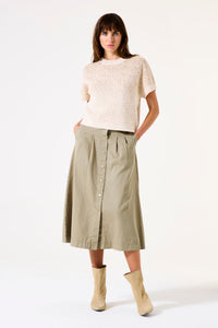 GARCIA - Off White SS Knit - Lurex