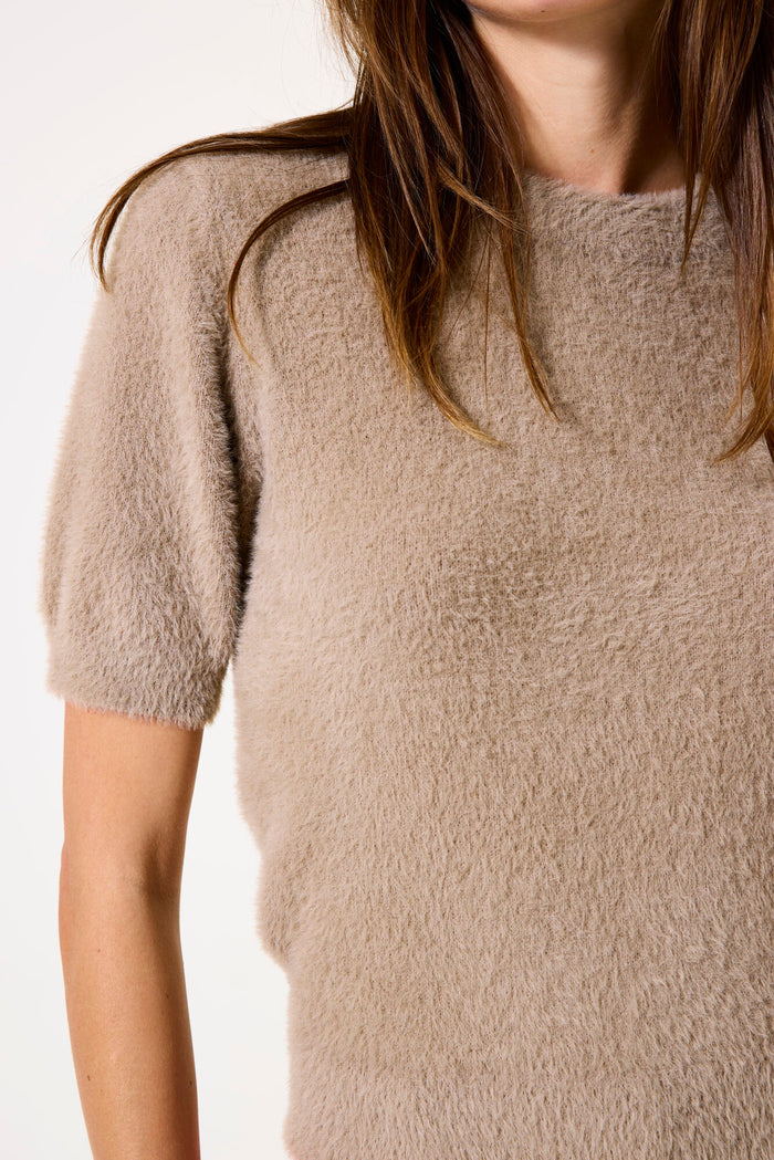 GARCIA - Fluffy Jumper - Taupe