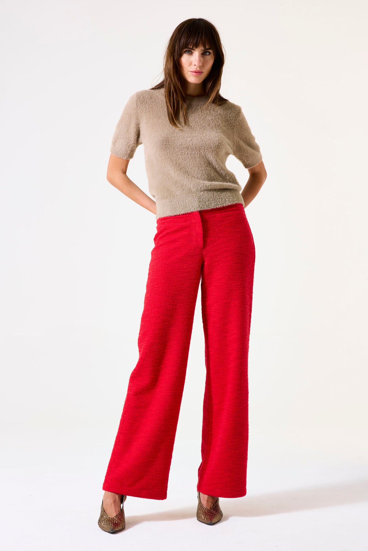 GARCIA - Fluffy Jumper - Taupe