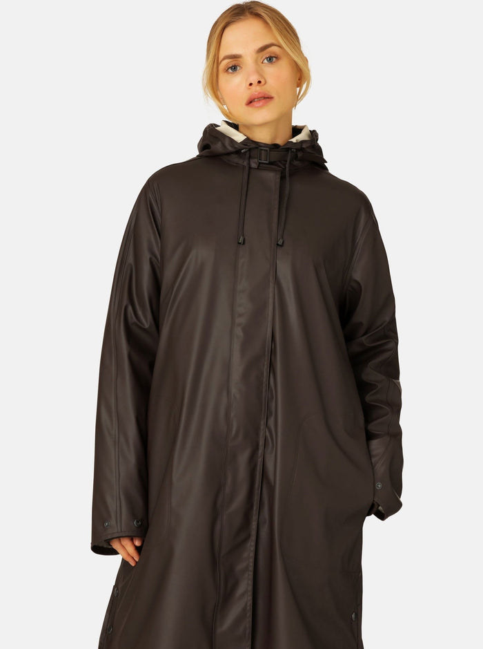 ILSE JACOBSEN - RAIN71 Light Detachable Hood Coat - Ganache - DiSTiNCT
