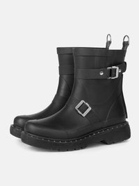 ILSE JACOBSEN - Short Buckle Gumboot - Black - DiSTiNCT