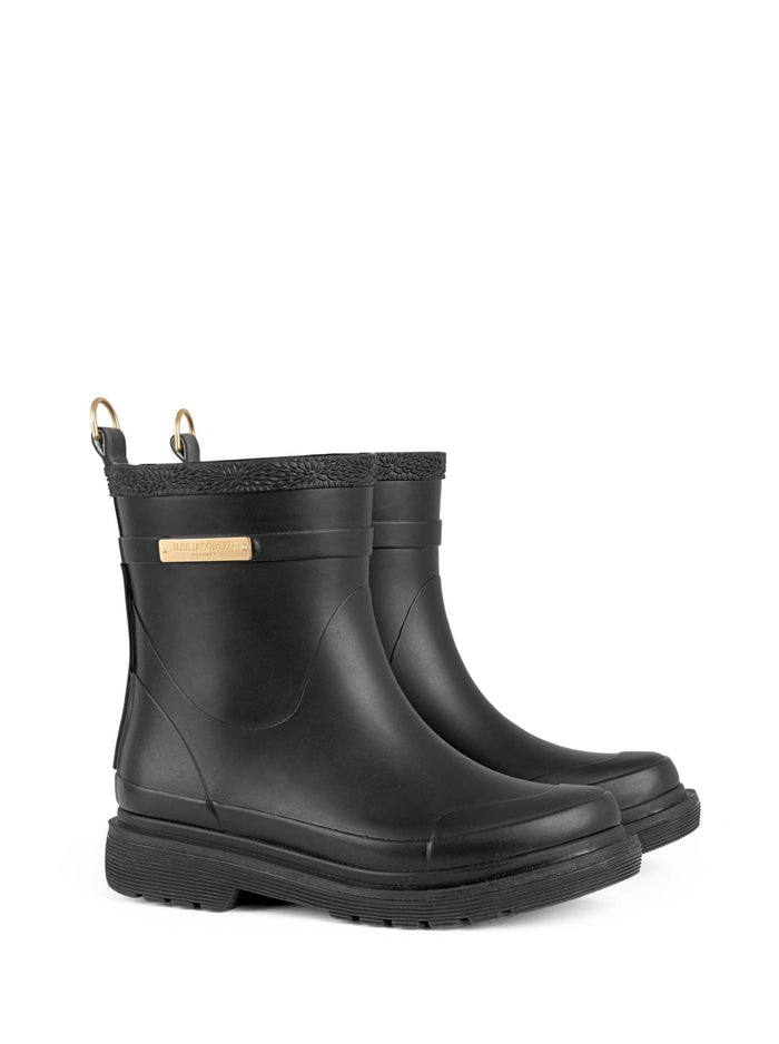 ILSE JACOBSEN - Short Detailed Gumboot - Black - DiSTiNCT
