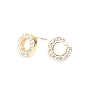 A & C OSLO - Earrings with Crystal Stones - Gold