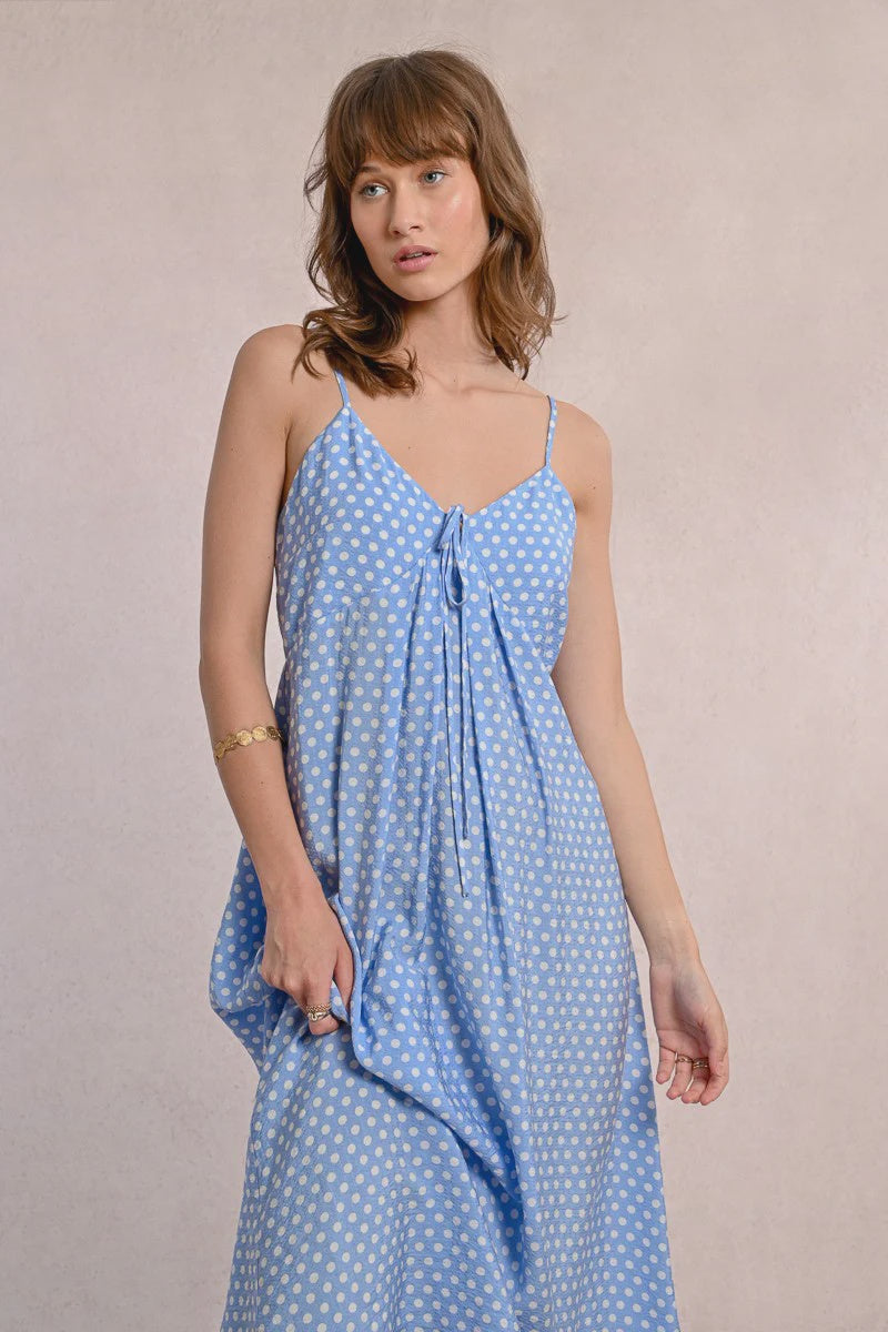 MOLLY BRACKEN - Ladies Woven Dress - Light Blue