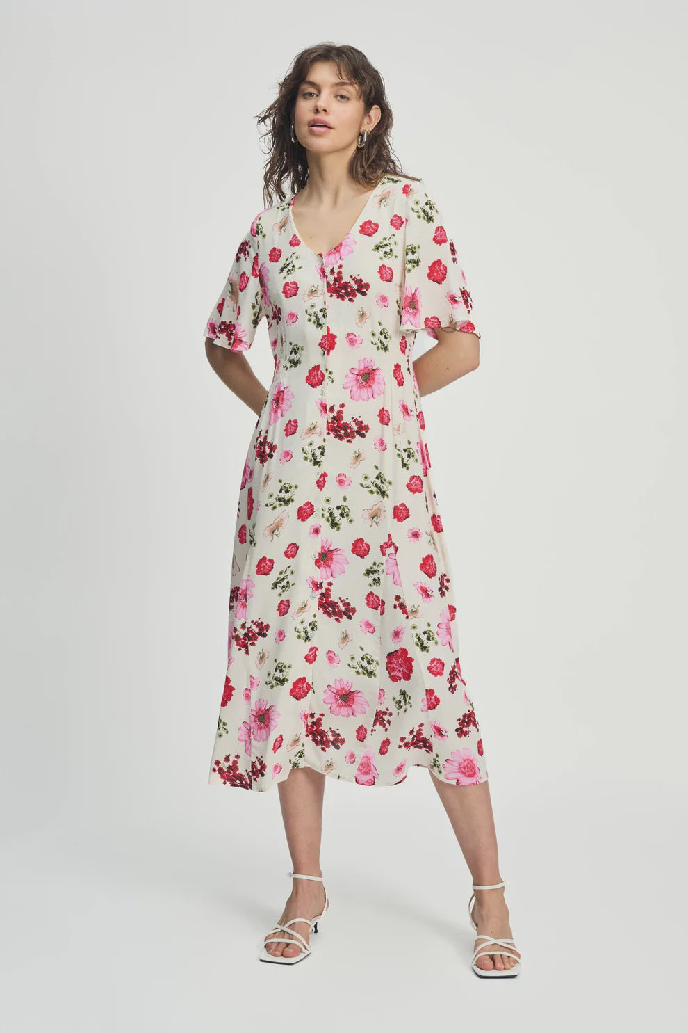 POM AMSTERDAM - Bouquet Cream Dress
