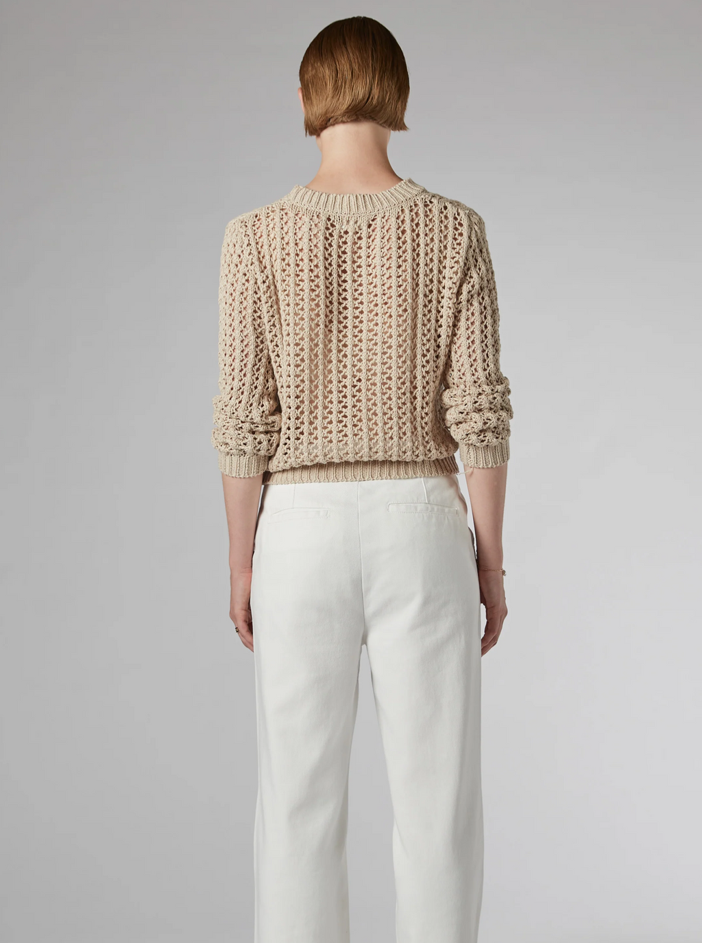 DRICOPER - Keely Crochet Knit Sweater - Beige