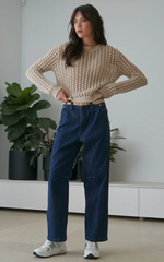 DRICOPER - Keely Crochet Knit Sweater - Beige