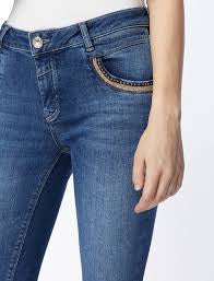 MOS MOSH - Naomi Ricamo Jeans - Mid Blue