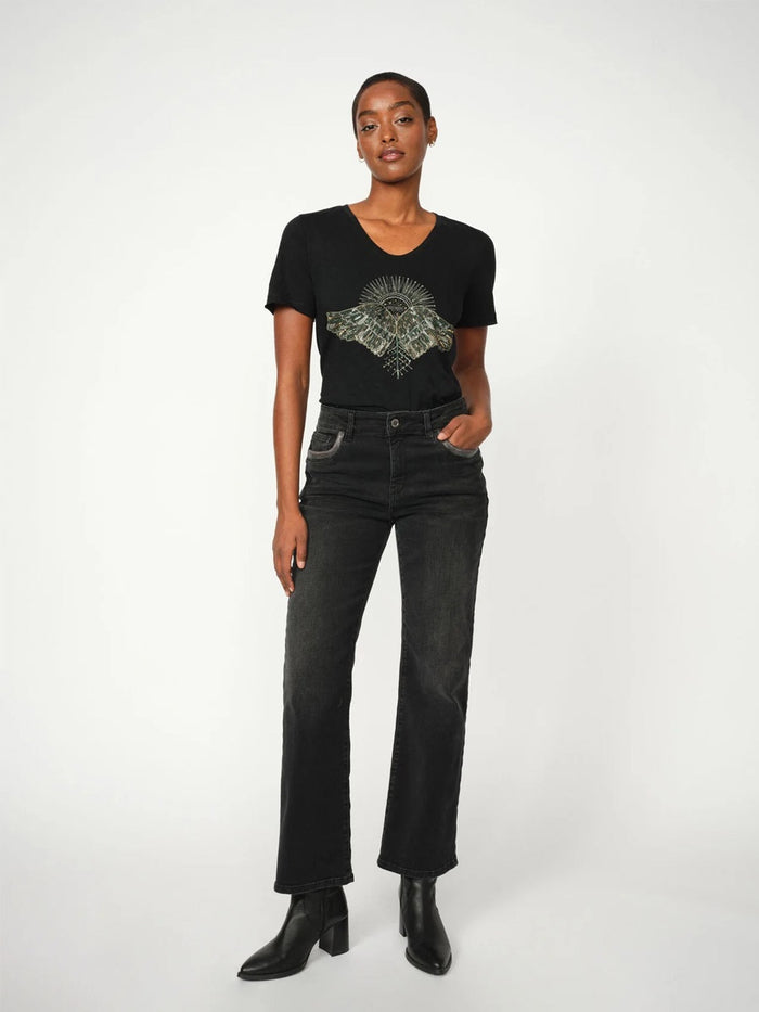 MOS MOSH - Cecilia Perla Jeans - Dark Grey