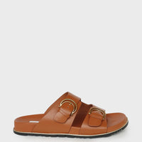 KATHRYN WILSON - Carys Slide - Walnut Calf