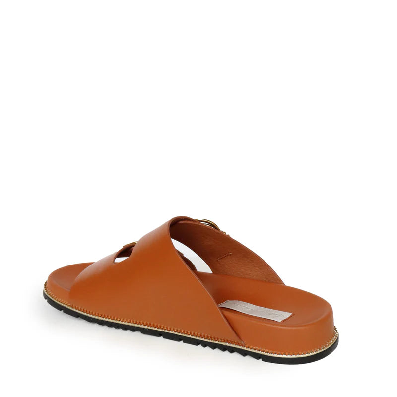 KATHRYN WILSON - Carys Slide - Walnut Calf