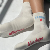 LE BON SHOPPE - Embroidered Crew - Vanilla