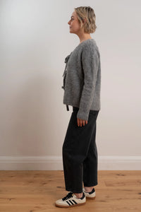 MAXTED - Bow Cardigan - Charcoal