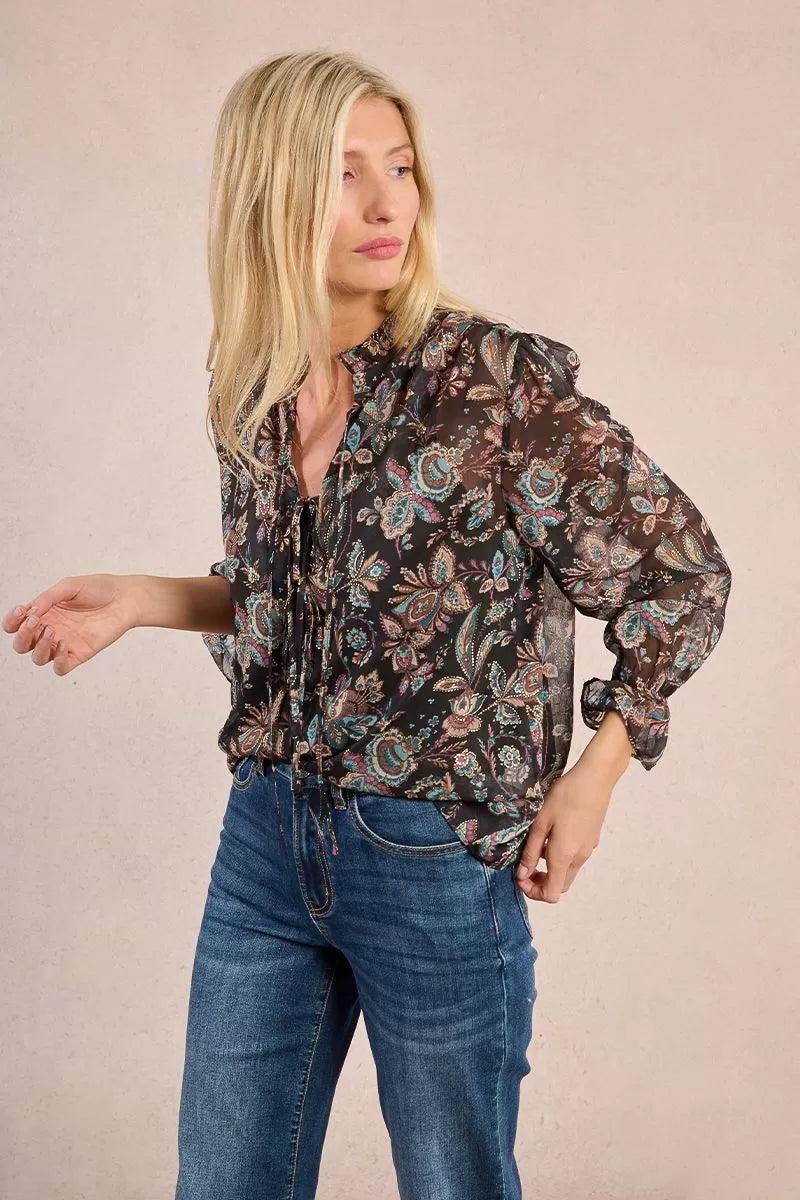 MOLLY BRACKEN - Black Amalia Blouse