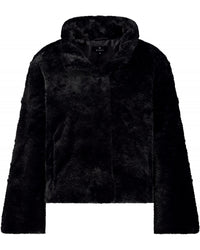 MONARI - Faux Fur Jacket - Black