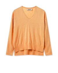 MOS MOSH - Tani V-Neck Knit - Blazing Org