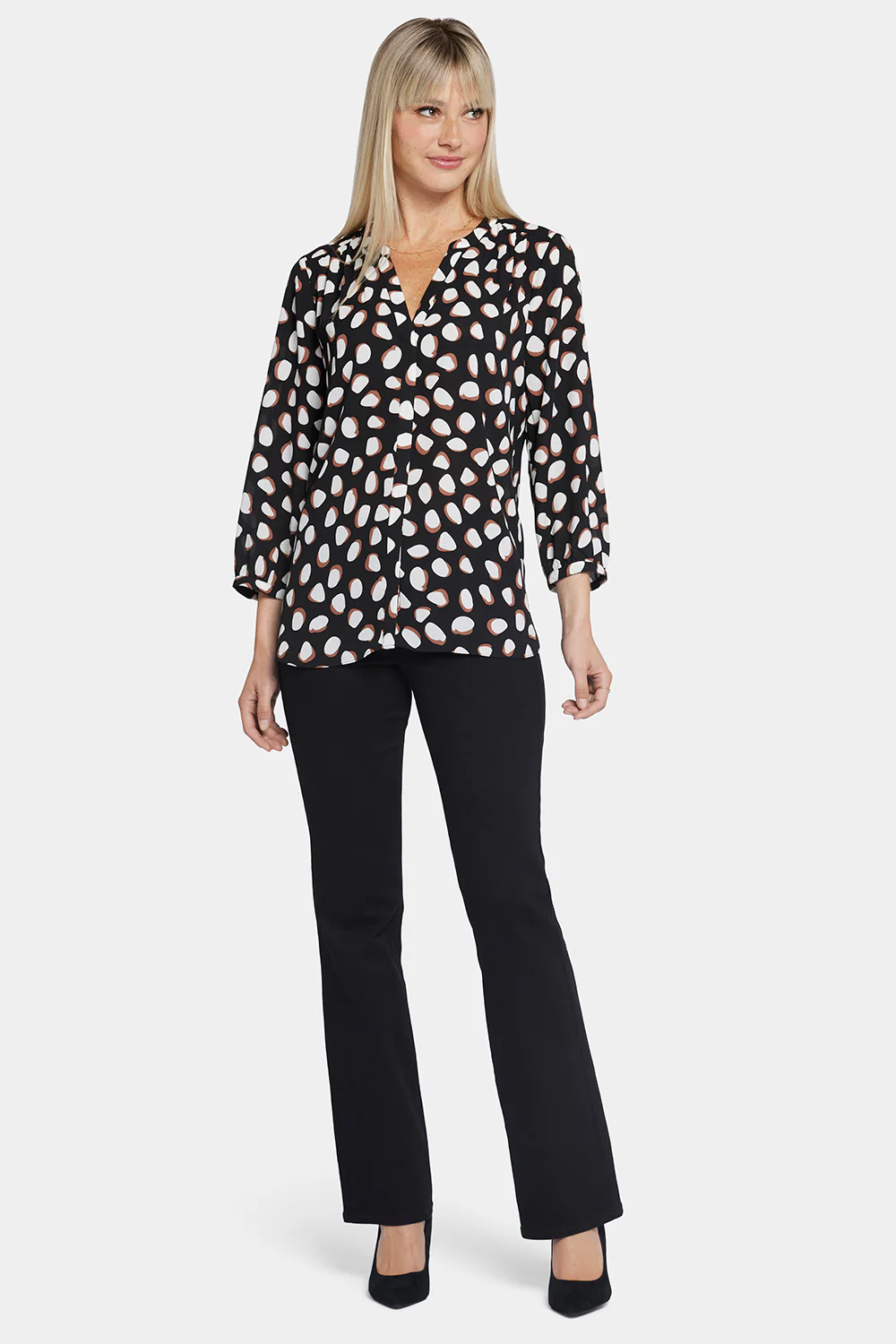 NYDJ - Pintuck Blouse - Matilda Dot