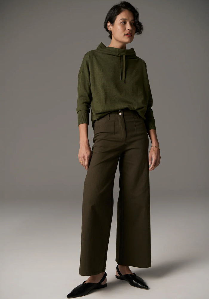 POL - Lauren Wide Leg Jean - Khaki