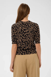 SAINT TROPEZ - Paloma Pullover - Tigers Eye Spotty Leopard