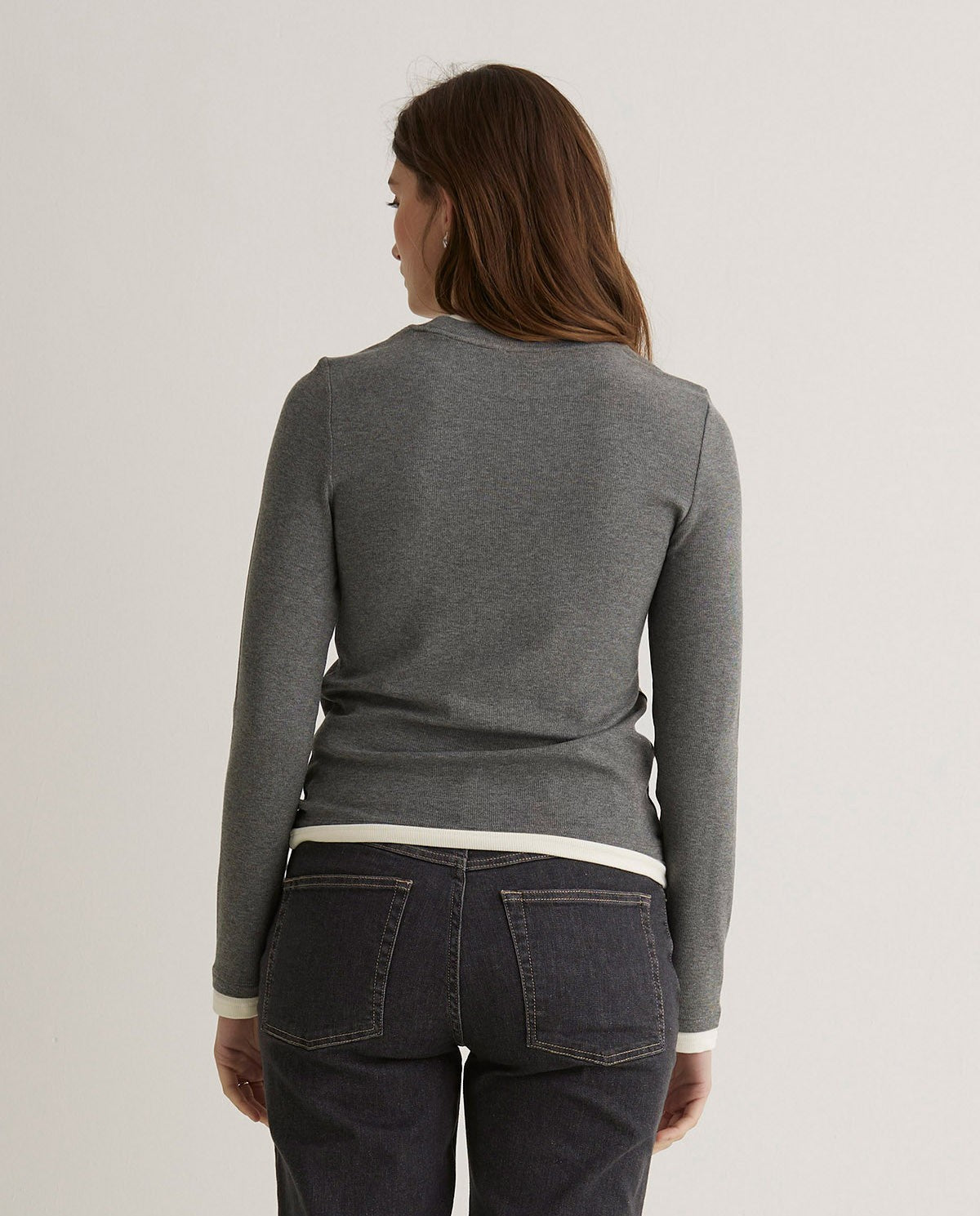 YERSE - T-Shirt Double Garment - Gris