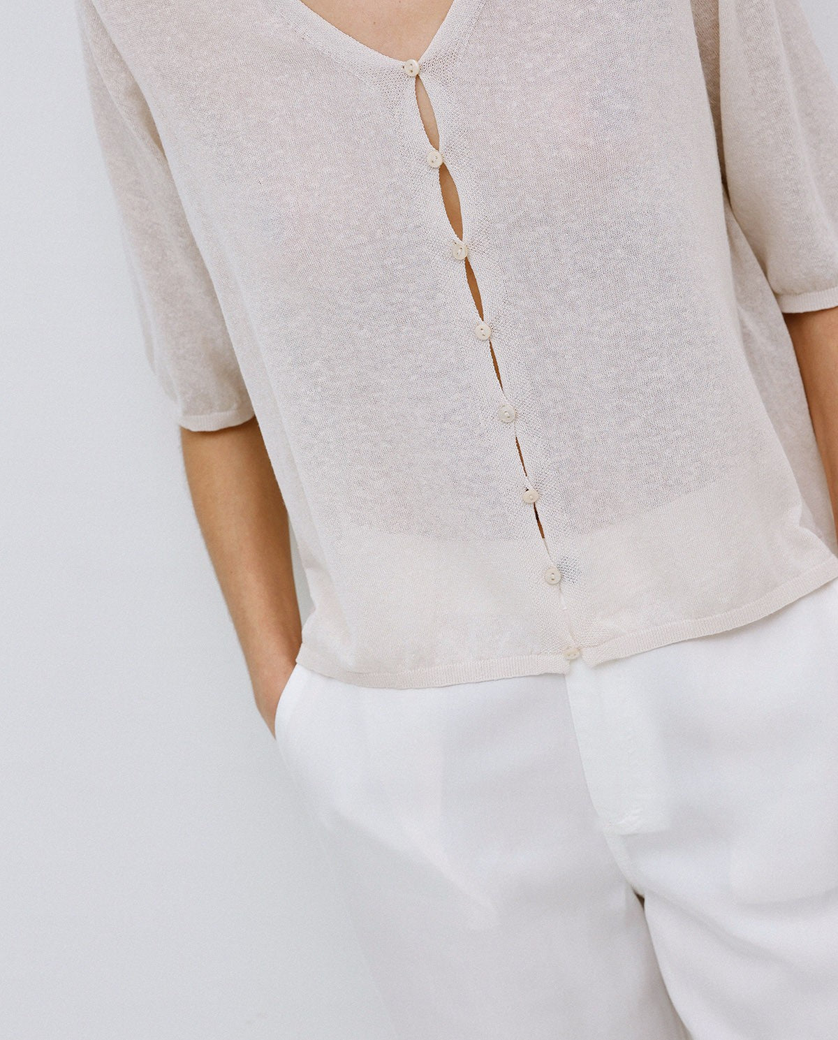 YERSE - Cardigan - Beige