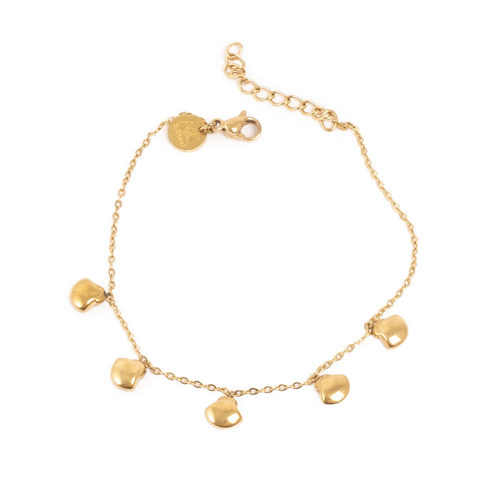 A & C OSLO - Pure Steel Beach Shell Bracelet - Gold