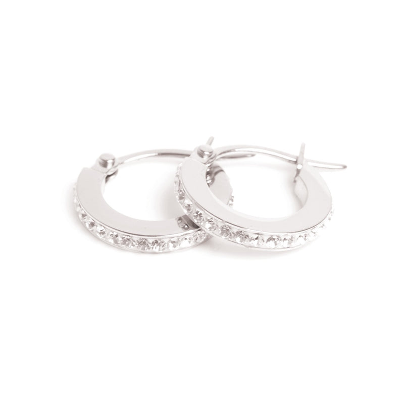 A & C OSLO - Crystal Collection Earrings Small - Silver