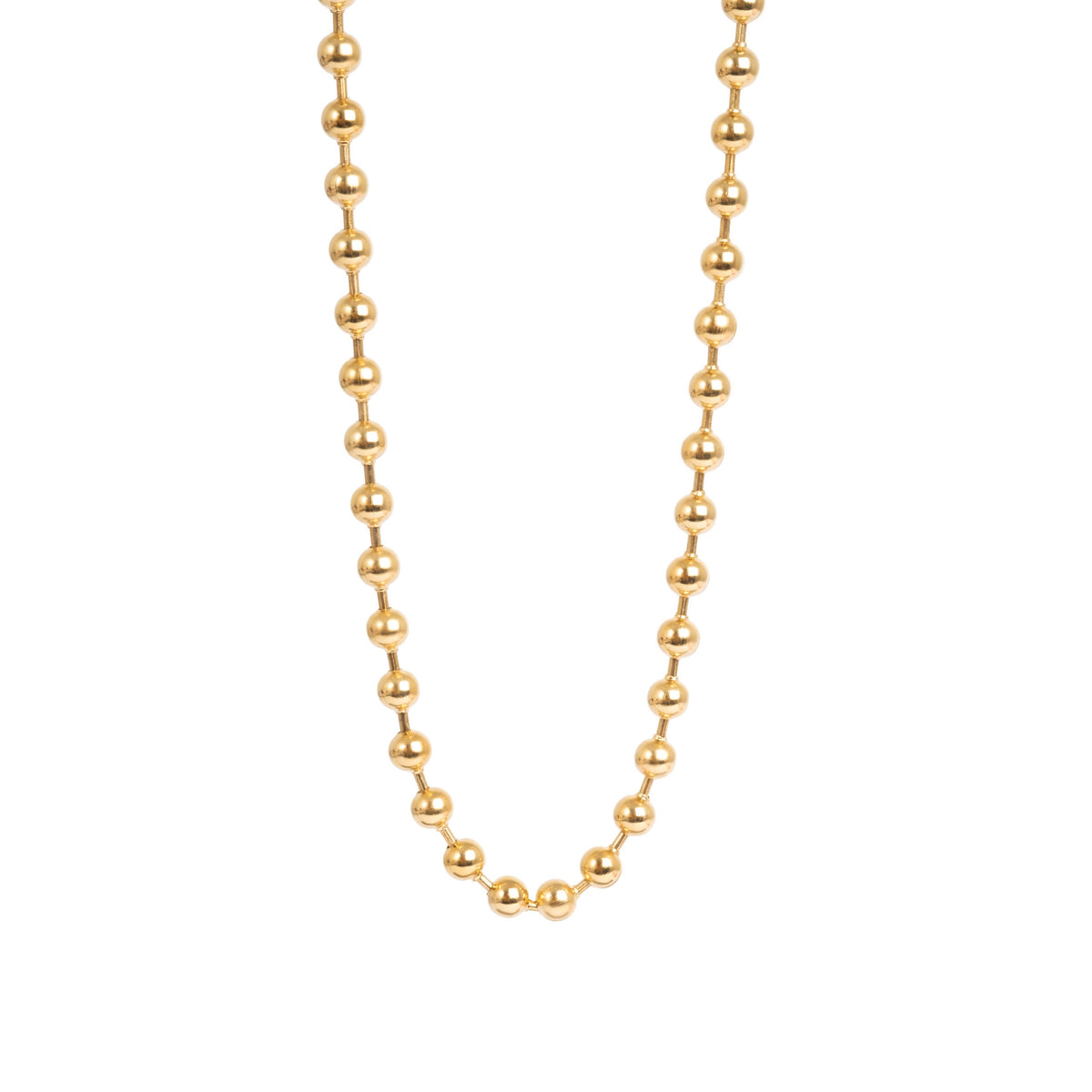 A & C OSLO - Pure Steel - Ball Chain Necklace Gold