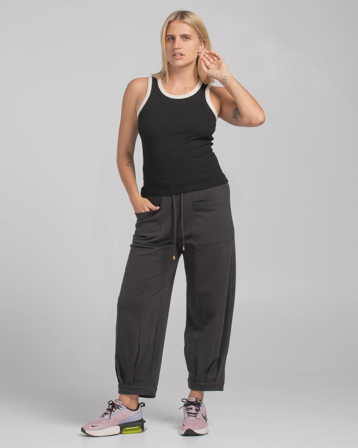 BOOM SHANKAR - Bellissimo Tank - Black/Ecru