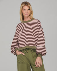 BOOM SHANKAR - Guru Sweater - Dusty Pink Stripe