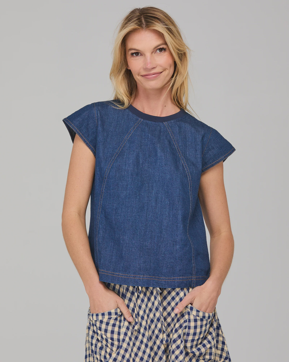 BOOM SHANKAR - Leaf Top - Dark Denim