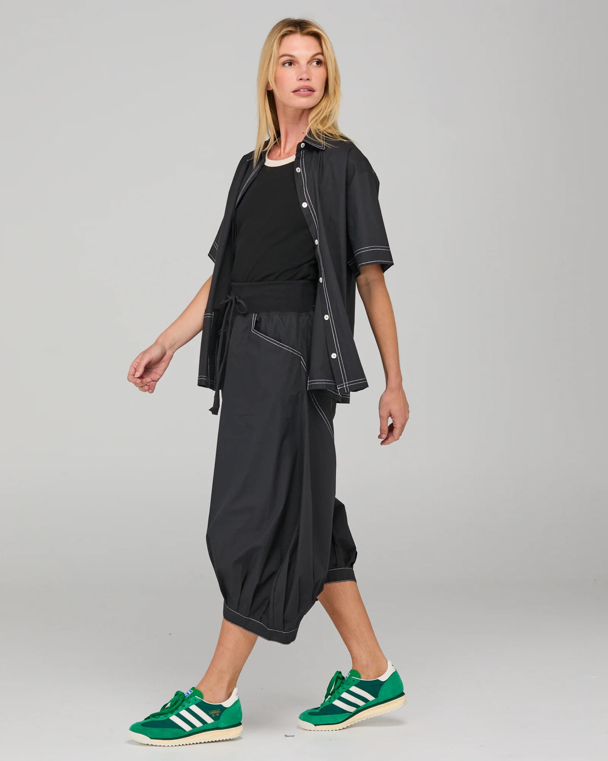 BOOM SHANKAR - Hatsu Shirt - Black/White Stitching