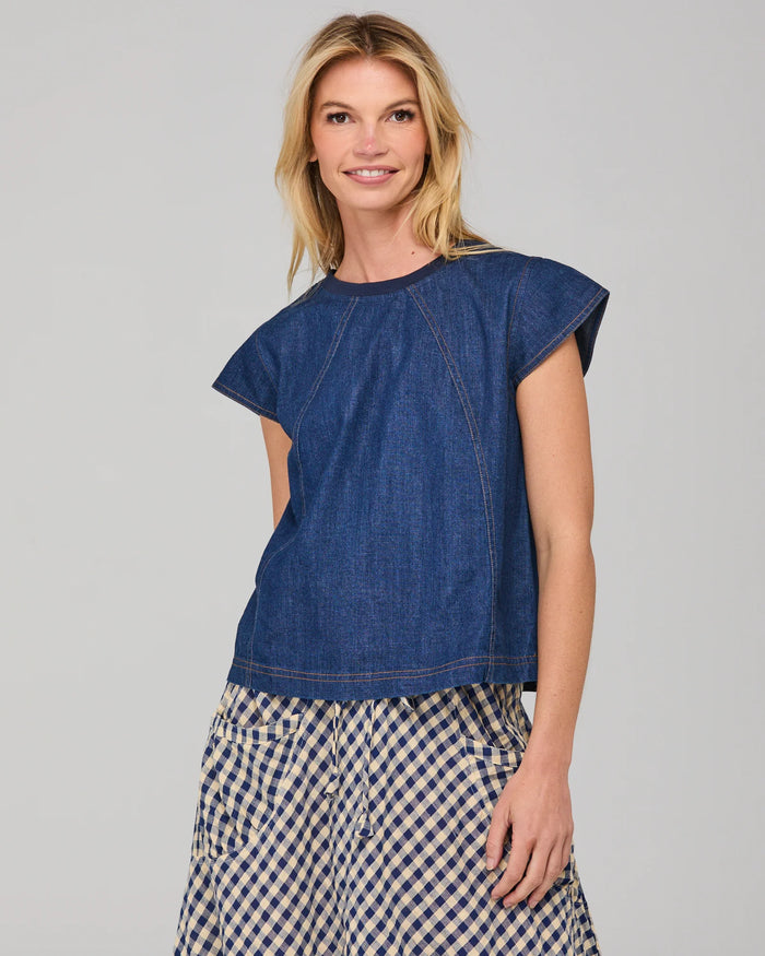 BOOM SHANKAR - Leaf Top - Dark Denim