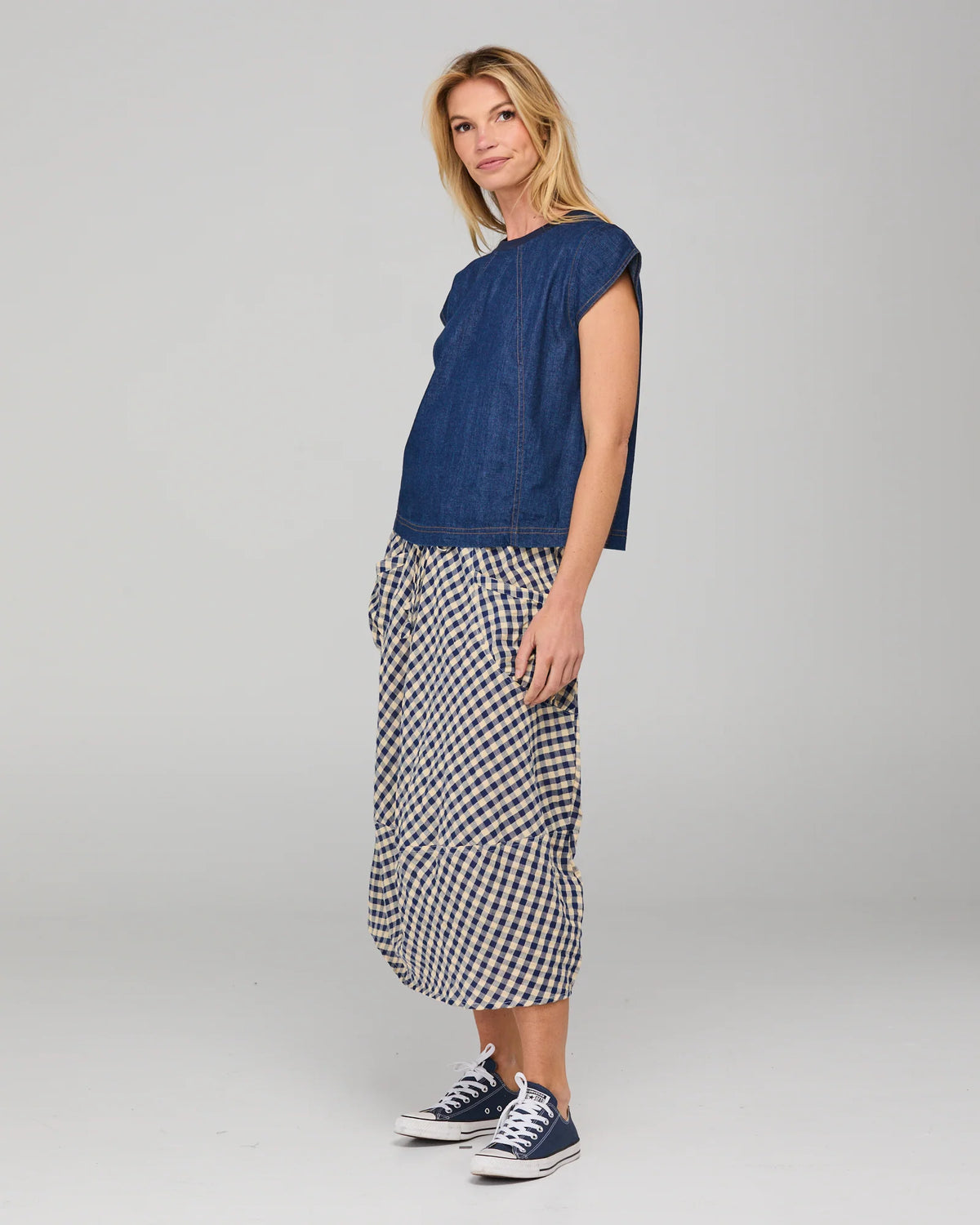 BOOM SHANKAR - Leaf Top - Dark Denim