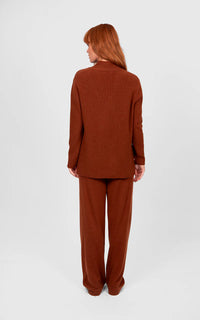 BRIDGE & LORD - Crossover V-Neck Pullover - Cognac