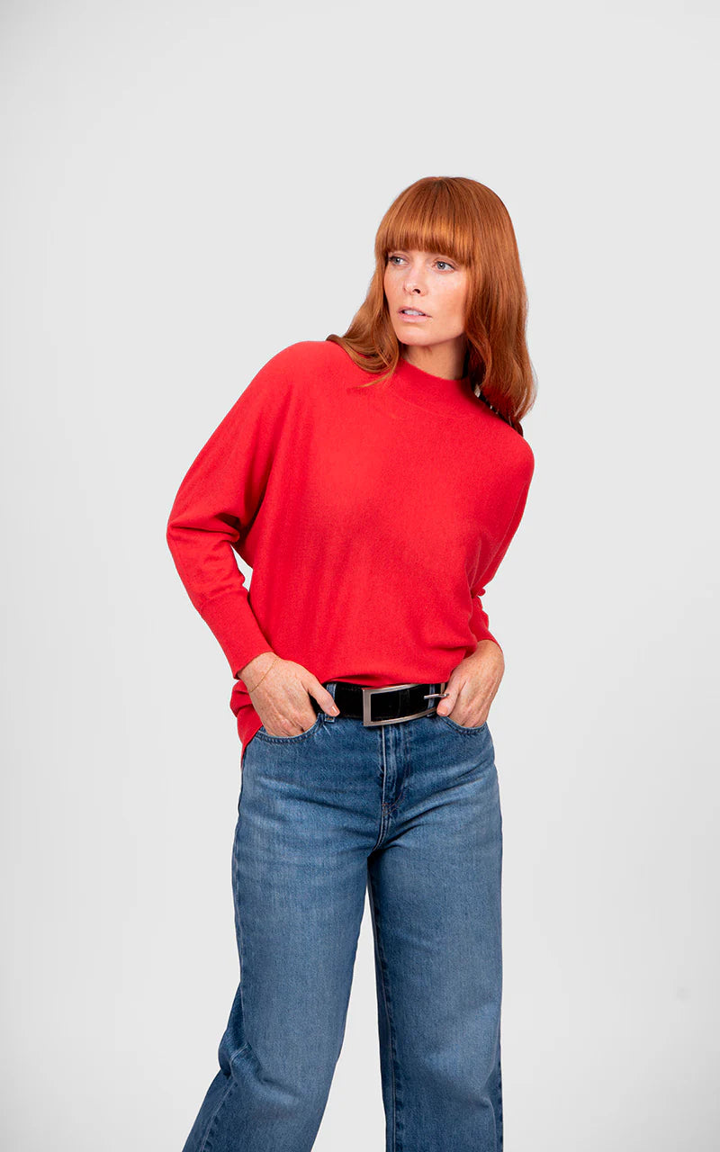 BRIDGE & LORD - Dolman 3/4 Sleeve Pullover - Cayenne
