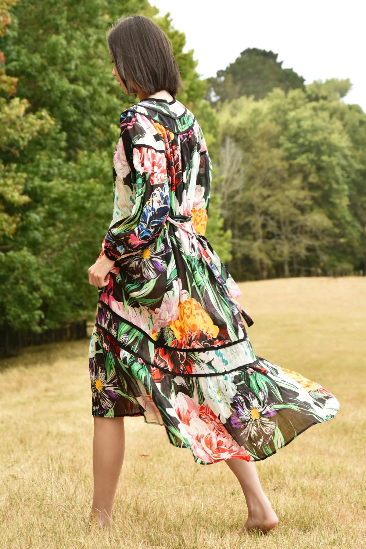 CURATE - Maximum Volume Dress - Black Floral
