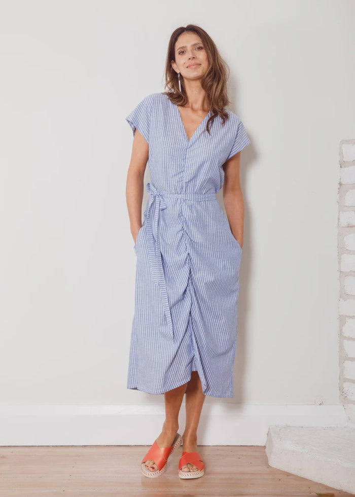 DALSTON - Nicolette Dress Blue Stripe