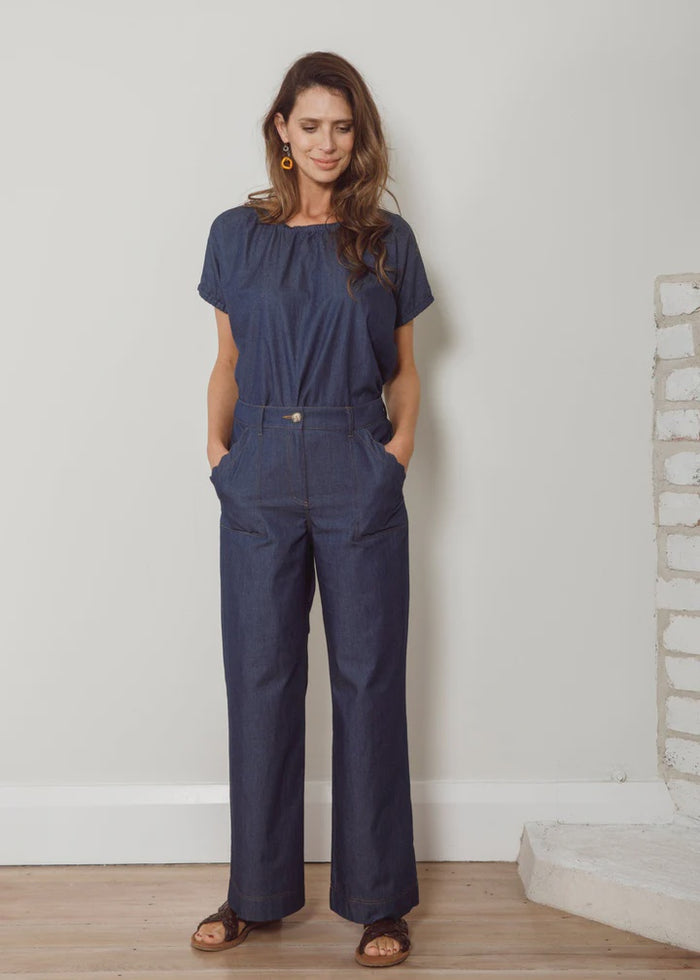 DALSTON - Sandy Pant Indigo Chambray