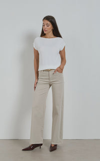 DRICOPER - Molly Mid Rise Straigt Leg Denim - Beige